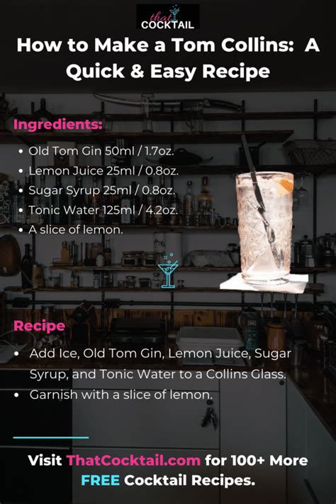 How to make a Tom Collins. Find more cocktail recipes.